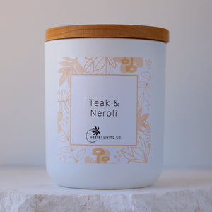 Coastal Living Co Strong Scented Teak + Neroli Candles